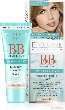 Eveline Blemish Base Matujacy krem 8w1 z podkładem do cery jasnej 40ml [KOSMETYKI]