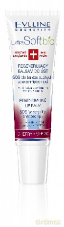 Eveline Błyszczyk-balsam do ust Extra Soft regenerujący wiśnia [KOSMETYKI]