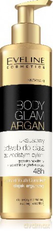 Eveline Body Glam Argan Luksusowy jedwab do ciała ze Złotym pyłem 245ml [KOSMETYKI]