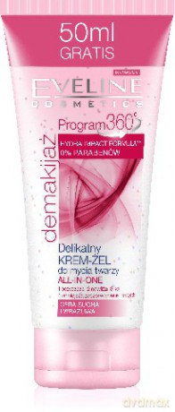 Eveline Demakijaż Program 360 Krem-żel delikatny do mycia twarzy 200ml [KOSMETYKI]
