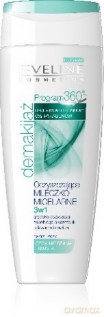 Eveline Demakijaż Program 360 Mleczko micelarne 3w1 oczyszczające 200ml [KOSMETYKI]