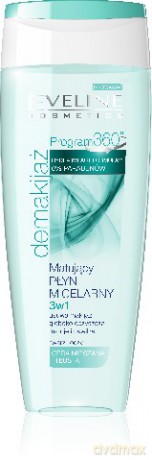 Eveline Demakijaż Program 360 Płyn micelarny 3w1 matujący 200ml [KOSMETYKI]