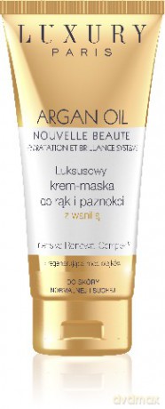 Eveline Luxury Paris Argan Oil Krem-maska do rąk i paznokci z wanilia 100ml [KOSMETYKI]