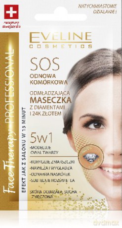 Eveline Maseczka SOS 5w1 odmładzająca z diamentami i Złotem 7ml [KOSMETYKI]