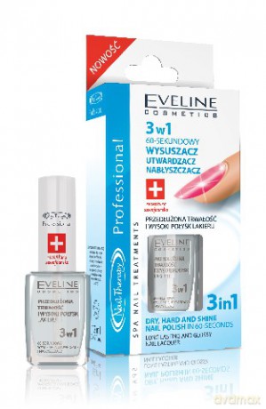 Eveline Nail Therapy Lakier Odżywka wysuszacz 3w1 12ml [KOSMETYKI]