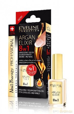 Eveline Nail Therapy Olejek arganowy 8w1 do skórek i paznokci 12ml [KOSMETYKI]