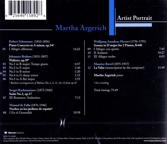 Martha Argerich: Artist Portrait [CD]