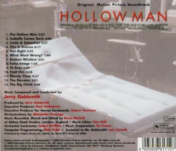 Hollow Man soundtrack (Człowiek Widmo) (Jerry Goldsmith) [CD]