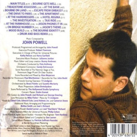 The Bourne Identity soundtrack (Tożsamość Bourne\'a) (John Powell) [CD]