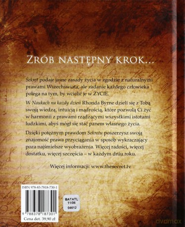 Sekret (The Secret) Nauki na każdy dzień - Rhonda Byrne [KSIĄŻKA]
