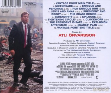 Vantage Point soundtrack (8 Części Prawdy) (Atli Orvarsson) [CD]
