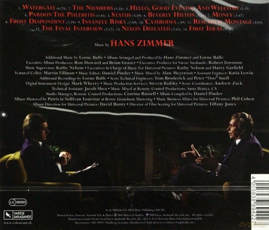 Frost / Nixon soundtrack (Hans Zimmer) [CD]