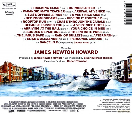 The Tourist soundtrack (Turysta) (James Newton Howard) [CD]