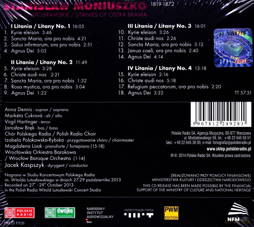 Stanisław Moniuszko: Litanie ostrobramskie [CD]