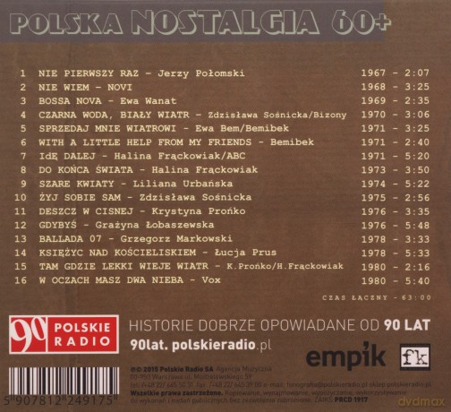Polska Nostalgia 60+ audycja 3 [CD]