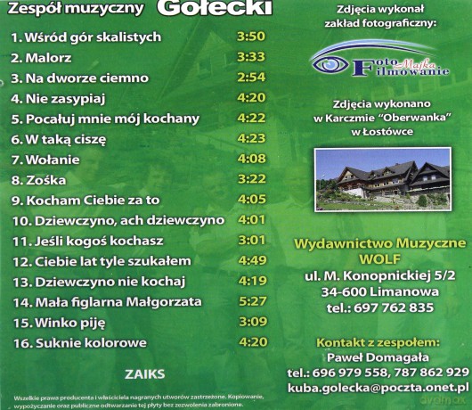 Zespół muzyczny Gołecki: Dla Ani [CD]