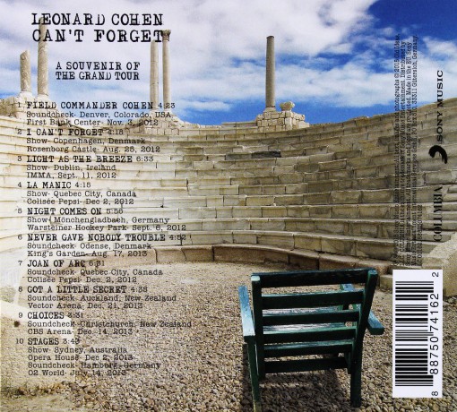 Leonard Cohen: Can't Forget: A Souvenir of the Grand Tour [CD]