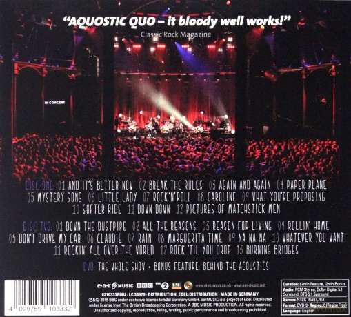 Status Quo: Acoustic Live At The Roundhouse [2CD]+[DVD]