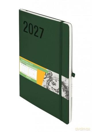 Kalendarz 2027 Impresja B5 tygodniowy zielony [KALENDARZ]