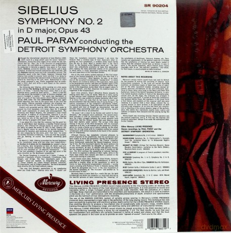 Paray Paul: Mercury Liveing Presence: Sibelius Symph. 2 [Winyl]