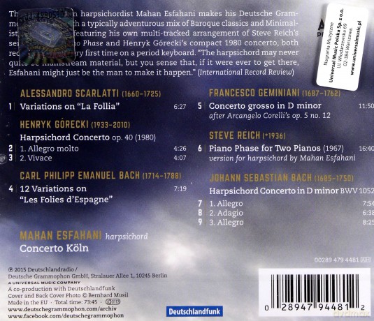 Mahan Esfahani: Time Present And Time Past [CD]
