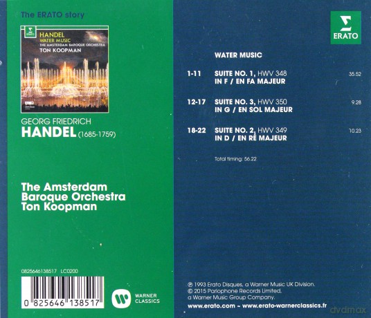 Ton Koopman: Handel: Water Music [CD]