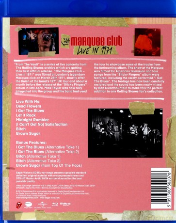 The Rolling Stones: From The Vault - The Marquee - Live In 1971 [Blu-Ray]