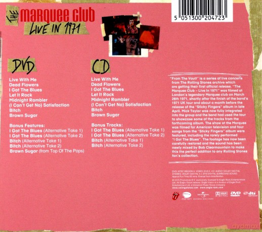 The Rolling Stones: From The Vault - The Marquee - Live In 1971 [DVD]+[CD]