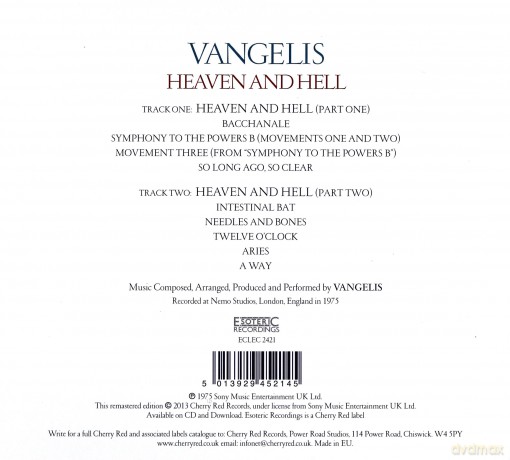 Vangelis: Heaven And Hell (Remastered) (digipack) [CD]