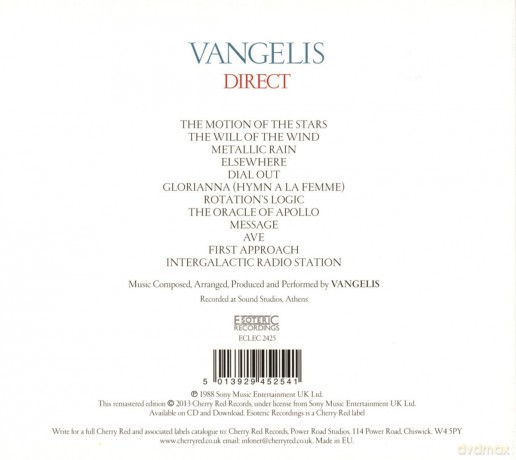 Vangelis: Direct (Remastered) (digipack) [CD]