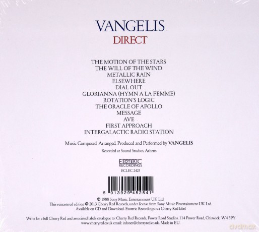 Vangelis: Direct (Remastered) (digipack) [CD]