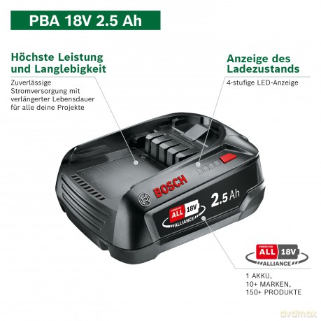 Zestaw akumulatora + ładowarka Bosch DIY - Batteriset 18V 2,5H With Charger AL 18V-44