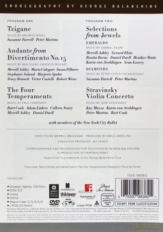 Balanchine/New York City Balle: Tzigane/Andante From Divertime [DVD]