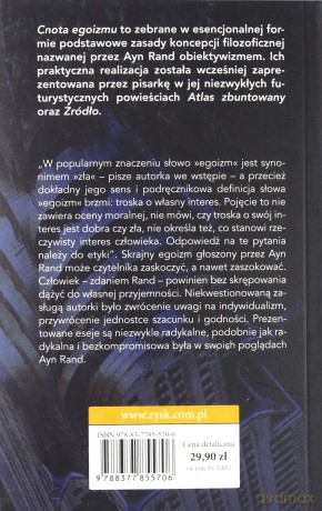 Cnota egoizmu. Nowa koncepcja egoizmu - Ayn Rand [KSIĄŻKA]