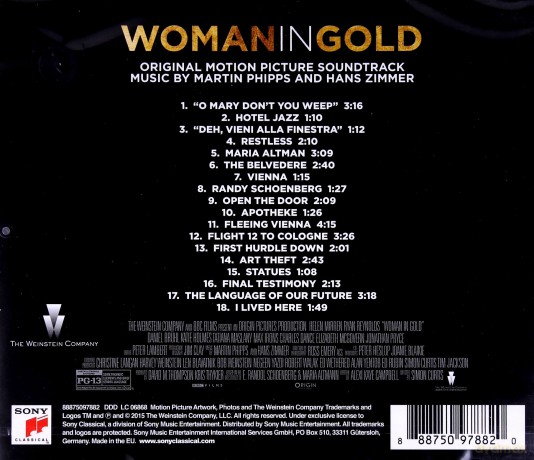 Woman in Gold soundtrack (Złota Dama) (Martin Phipps) [CD]
