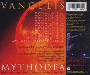Vangelis: Mythodea. Music for the NASA Mission: 2001 Mars Odyssey [CD]