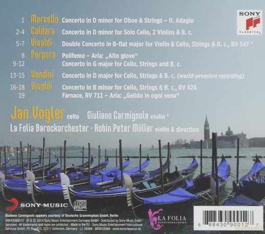 Jan Vogler: Concerti di Venezia [CD]