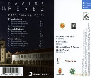 Giulio Prandi: Davide Perez: Mattutino de' Morti [CD]