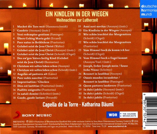 Capella de la Torre: Ein Kindlein in der Wiegen - Weihnachten zur Lutherzeit [CD]