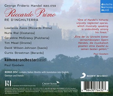 Paul Goodwin: Handel: Riccardo Primo [4CD]
