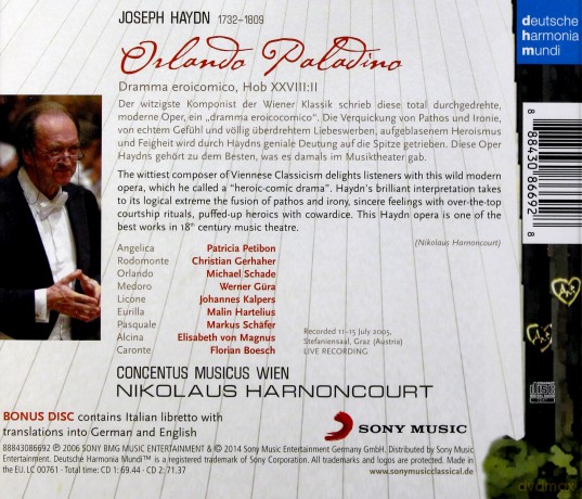 Nikolaus Harnoncourt: Haydn: Orlando Paladino [3CD]