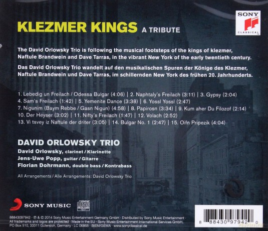 David Orlowsky Trio: Klezmer Kings [CD]