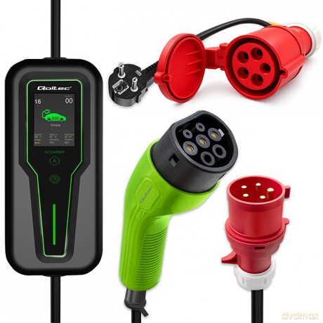 Adapter siłowy do ładowarek EV | gniazdo CEE 16A 5P | Przejściówka 400V na SCHUKO 230V | max 16A | 3.5kW