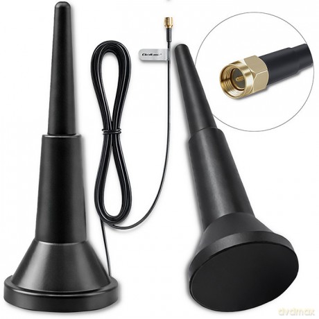 Antena 4G LTE z podstawą magnetyczną | 5dBi | wewnętrzna | dookólna | 600-2700 MHz | SMA | 3m