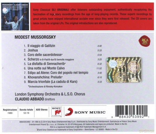 Claudio Abbado: Mussorgsky: Symphonic Works (Remastered) [CD]