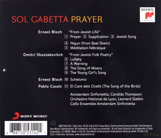 Sol Gabetta: Prayer [CD]