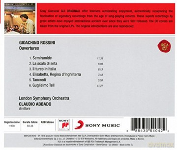 Claudio Abbado: Rossini: Ouverture (Remastered) [CD]