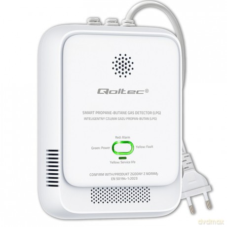 Czujnik wycieku gazu Propan-Butan | detektor LPG | alarm 85dB | LED