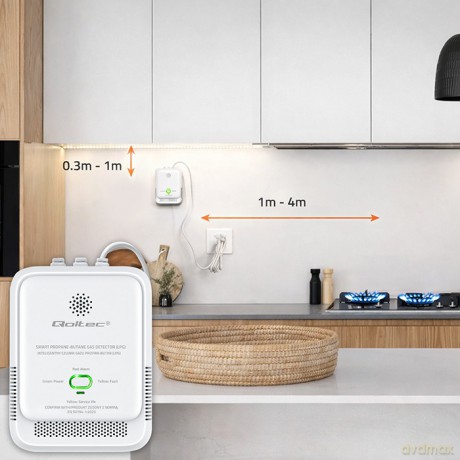 Czujnik wycieku gazu Propan-Butan | detektor LPG | alarm 85dB | LED