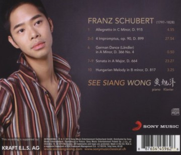 See Siang Wong: Schubert: 4 Impromptus Op. 90, Piano Sonata In A Major [CD]